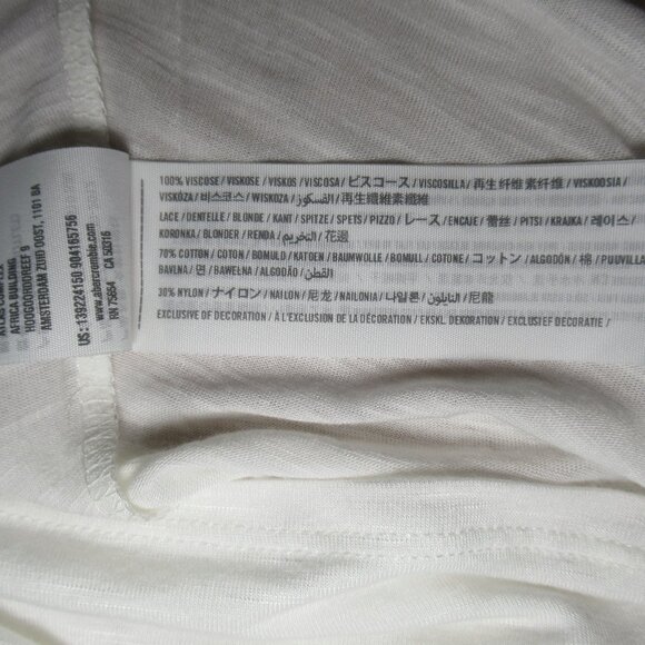 Abercrombie & Fitch Lace Detail Long Sleeve Top | Size XS - Picture 9 of 10